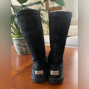 UGG Black Suede Tall Boots